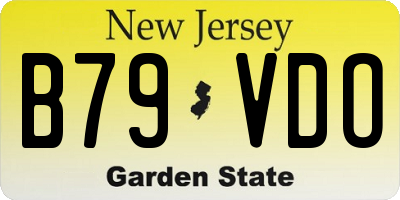 NJ license plate B79VDO