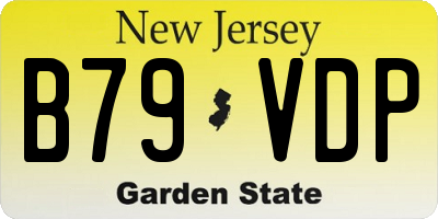 NJ license plate B79VDP