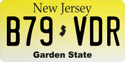 NJ license plate B79VDR