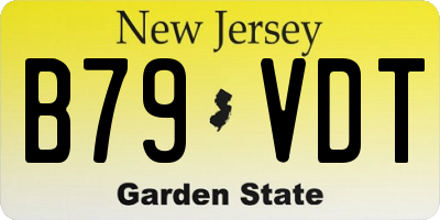 NJ license plate B79VDT