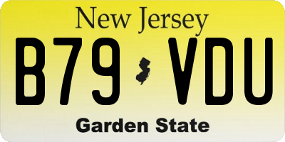 NJ license plate B79VDU