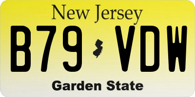 NJ license plate B79VDW