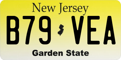 NJ license plate B79VEA