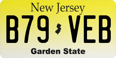 NJ license plate B79VEB