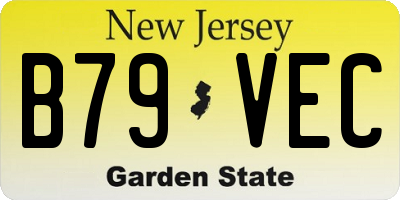 NJ license plate B79VEC