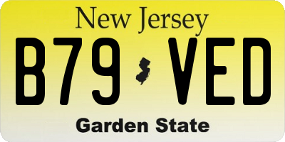 NJ license plate B79VED