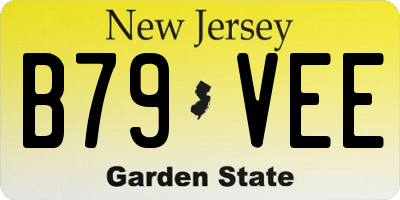 NJ license plate B79VEE