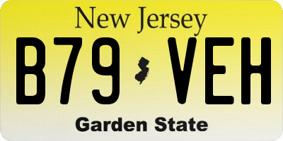 NJ license plate B79VEH