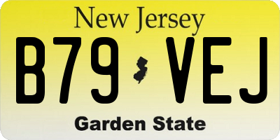 NJ license plate B79VEJ