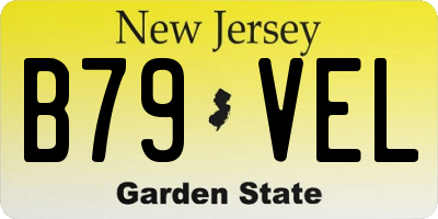 NJ license plate B79VEL