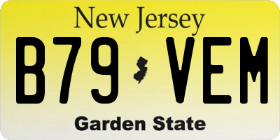 NJ license plate B79VEM