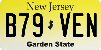 NJ license plate B79VEN