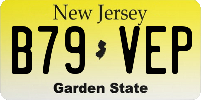 NJ license plate B79VEP