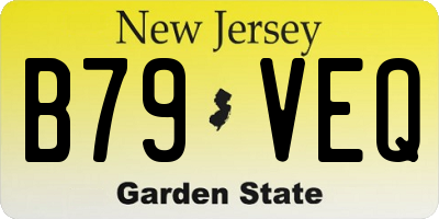 NJ license plate B79VEQ