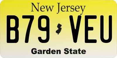 NJ license plate B79VEU