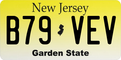 NJ license plate B79VEV