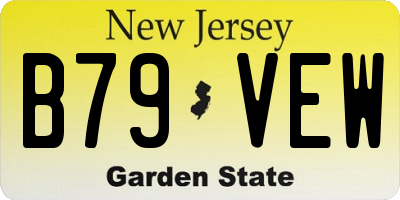NJ license plate B79VEW