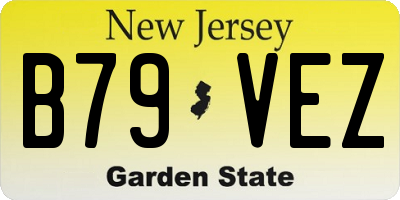 NJ license plate B79VEZ