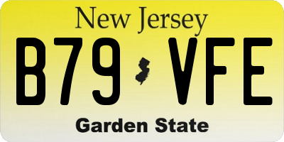 NJ license plate B79VFE