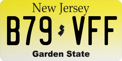 NJ license plate B79VFF