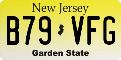 NJ license plate B79VFG