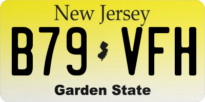 NJ license plate B79VFH