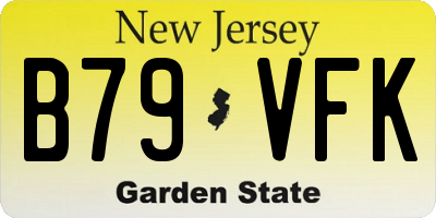 NJ license plate B79VFK