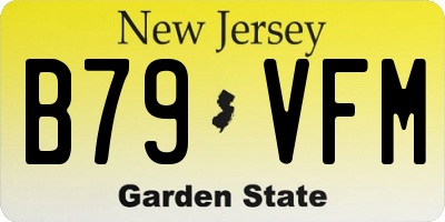 NJ license plate B79VFM