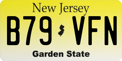NJ license plate B79VFN