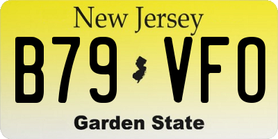NJ license plate B79VFO