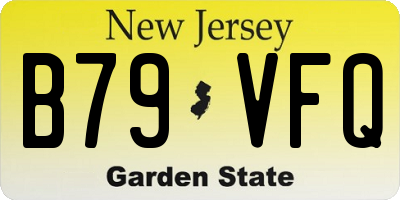 NJ license plate B79VFQ