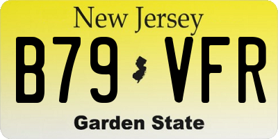 NJ license plate B79VFR