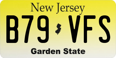 NJ license plate B79VFS