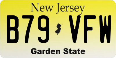 NJ license plate B79VFW