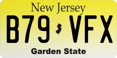 NJ license plate B79VFX