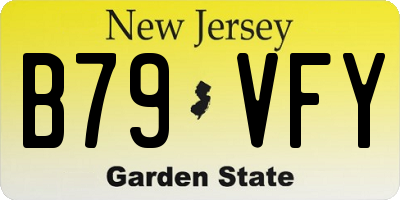 NJ license plate B79VFY