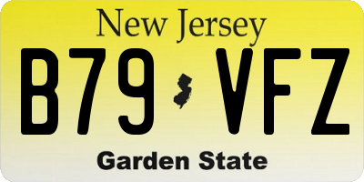 NJ license plate B79VFZ