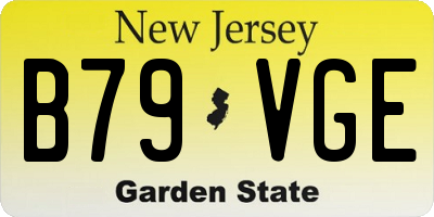 NJ license plate B79VGE