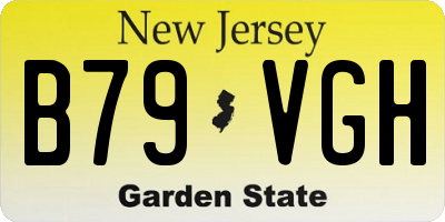 NJ license plate B79VGH