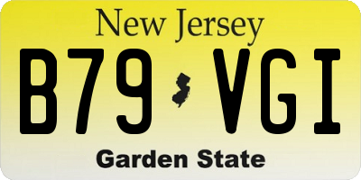 NJ license plate B79VGI