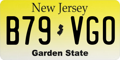 NJ license plate B79VGO