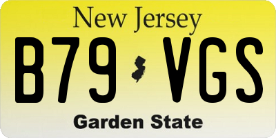 NJ license plate B79VGS