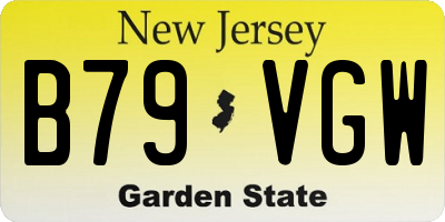 NJ license plate B79VGW