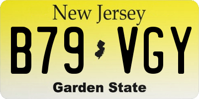 NJ license plate B79VGY