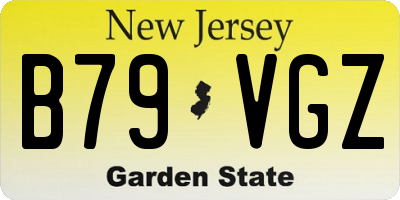 NJ license plate B79VGZ