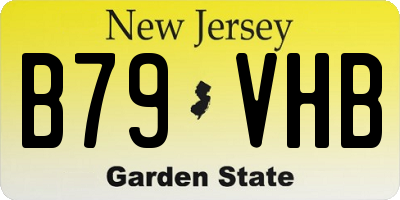 NJ license plate B79VHB