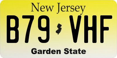 NJ license plate B79VHF