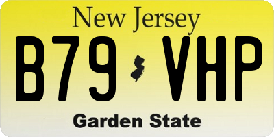 NJ license plate B79VHP