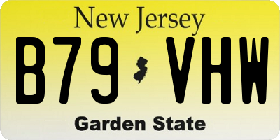 NJ license plate B79VHW