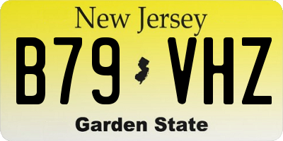 NJ license plate B79VHZ